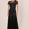 Beaded Mother of the Bride and Groom Dress in Black