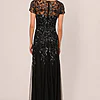 Beaded Mother of the Bride and Groom Dress in Black