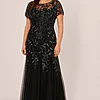 Beaded Mother of the Bride and Groom Dress in Black