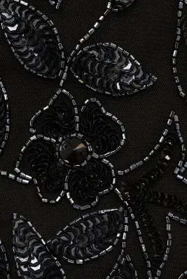 Beaded Mother of the Bride and Groom Dress in Black