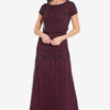 GLORIANA SHORT SLEEVE BEADED GOWN– CASSIS 1