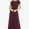 GLORIANA SHORT SLEEVE BEADED GOWN– CASSIS 1