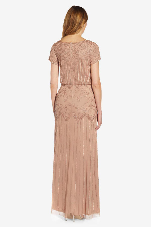 GLORIANA SHORT SLEEVE BEADED GOWN– ROSE GOLD 2 GLORIANA SHORT SLEEVE BEADED GOWN– ROSE GOLD 2
