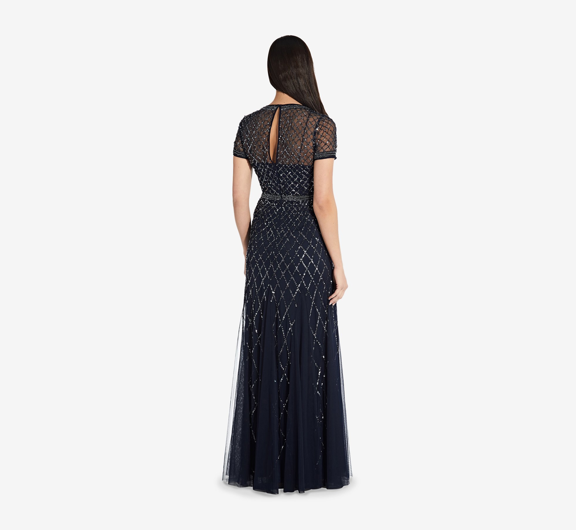 Cap Sleeve Gown by Adrianna Papell 