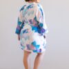 Aria White Floral Satin Robe