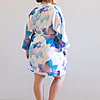 Aria White Floral Satin Robe