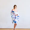 Aria White Floral Satin Robe