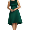 BATEAU NECK SATIN HIGH LOW COCKTAIL DRESS – HUNTER 1