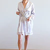 Ella Lilac Purple Lace Satin Robe