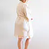 Ella Champagne Lace Satin Robe