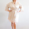 Ella Champagne Lace Satin Robe