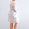Ella Lilac Purple Lace Satin Robe