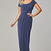 GLORIA CAP SLEEVE DRESS – DUSTY INDIGO 1