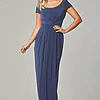 GLORIA CAP SLEEVE DRESS – DUSTY INDIGO 1