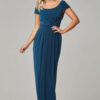 GLORIA CAP SLEEVE DRESS– TEAL 1