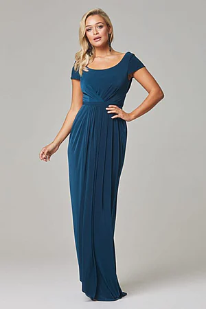 Gloria Cap Sleeve Dress by Tania Olsen - Teal