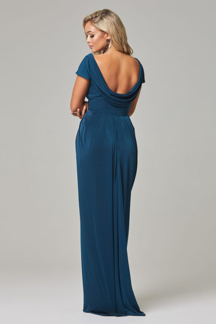GLORIA CAP SLEEVE DRESS– TEAL 2