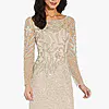 JOANNA FULL SLEEVE FLORAL SEQUIN DRESS– BISCOTTI 1