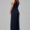 KALANI DRAPED JERSEY DRESS – NAVY BLUE 2