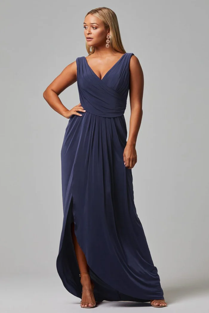 KALANI DRAPED JERSEY DRESS– DUSTY 1