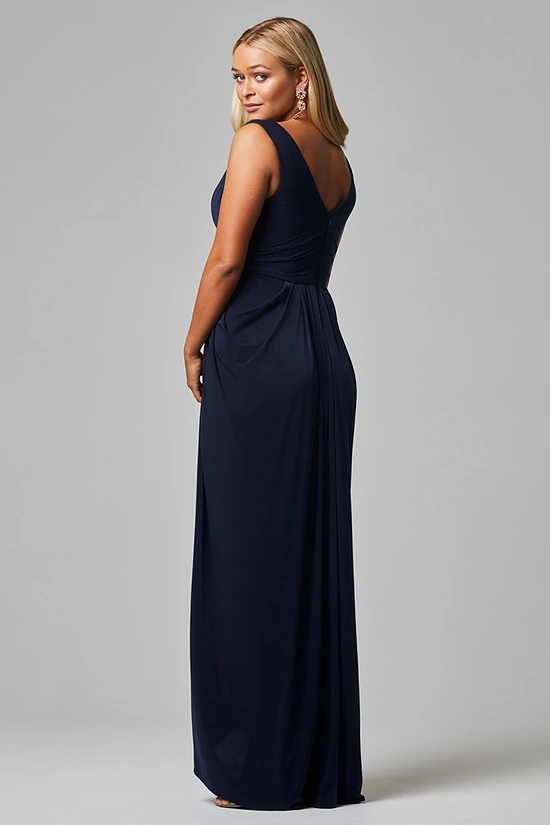KALANI DRAPED JERSEY DRESS– DUSTY 2