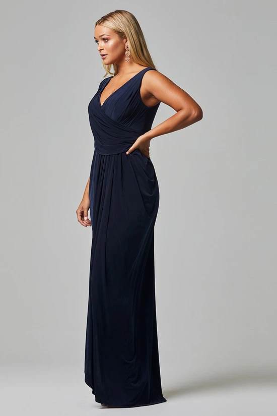 KALANI DRAPED JERSEY DRESS– DUSTY 3