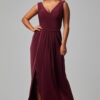 KALANI DRAPED JERSEY DRESS– WINE 1