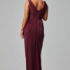 KALANI DRAPED JERSEY DRESS– WINE 2