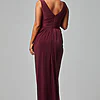KALANI DRAPED JERSEY DRESS– WINE 2