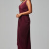 KALANI DRAPED JERSEY DRESS– WINE 3
