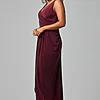 KALANI DRAPED JERSEY DRESS– WINE 3