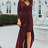 NANCY FULL SLEEVE DRESS – WINE 1