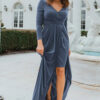 NANCY FULL SLEEVE DRESS– DUSTY INDIGO 1