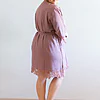 Rosa Mauve Purple Cotton Lace Robe