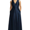 SLEEVELESS DUPION DRESS WITH POCKETS– MIDNIGHT