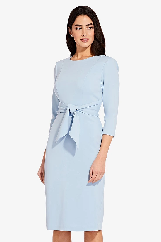 TIFFANY BOW SHEATH DRESS – BLUE MIST 1