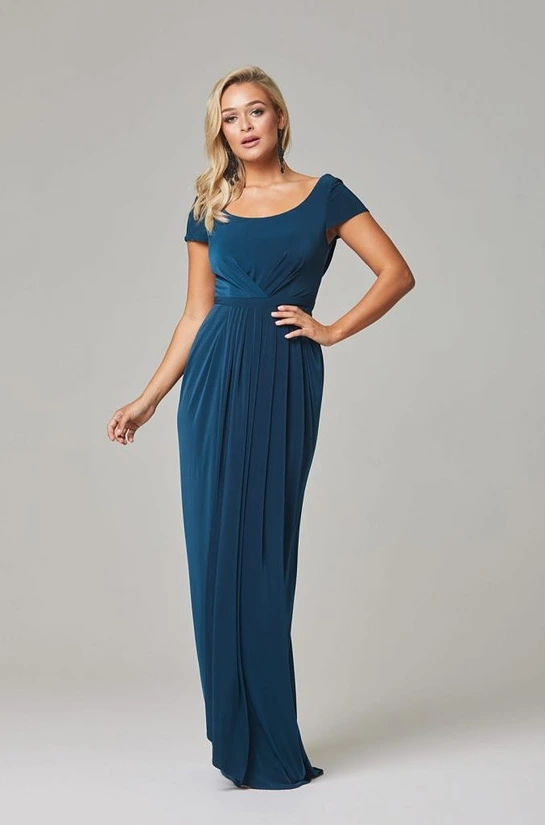 Gloria Cap Sleeve Dress by Tania Olsen - Teal