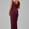 Kalani Draped Jersey Dress by Tania Olsen - Wine
