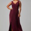 Kalani Draped Jersey Dress by Tania Olsen - Wine