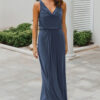 NOVARA COWL JERSEY DRESS – DUSTY INDIGO 1