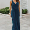 NOVARA COWL JERSEY DRESS – TEAL GREEN 1