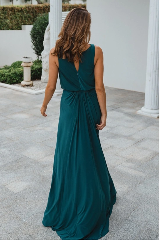 Novara Cowl Jersey Dress by Tania Olsen - Pine