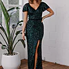 Regina Sequin Evening Gown by Tania Olsen - Emerald