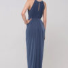 SANDRA HIGH NECK DRESS– DUSTY INDIGO 2