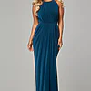 SANDRA HIGH NECK DRESS– TEAL 1