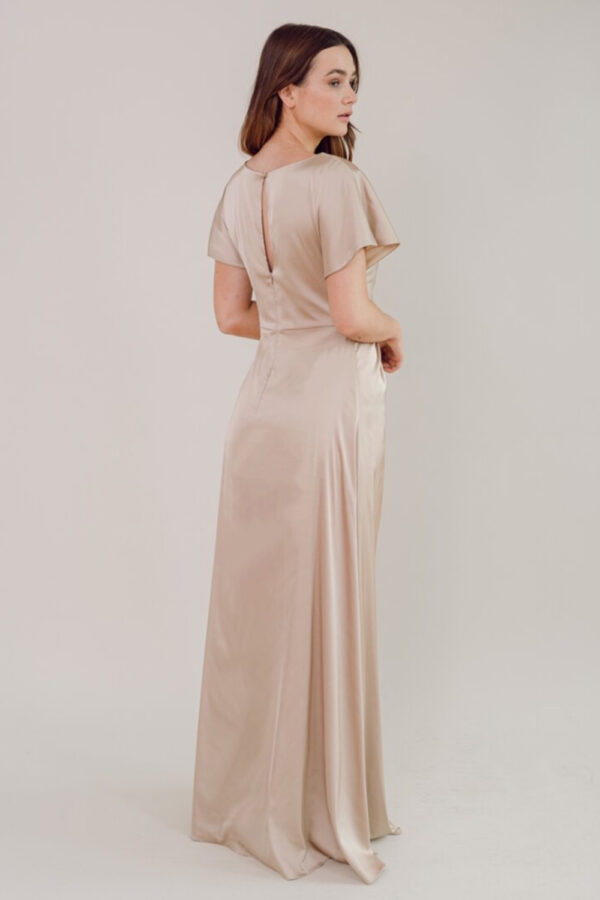 CAMILLA SATIN EVENING GOWN – CHAMPAGNE 3 CAMILLA SATIN EVENING GOWN – CHAMPAGNE 3