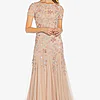 JULIA FLORAL BEADED GOWN– BLUSH 1