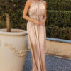 LINDEN SATIN GOWN– CHAMPAGNE 1