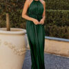 LINDEN SATIN GOWN– EMERALD GREEN 1