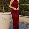 LINDEN SATIN GOWN– WINE RED 1